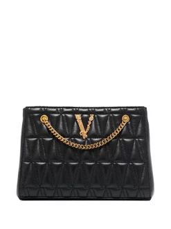 Versace Sac Porté épaule Virtus En Cuir Matelassé Femme