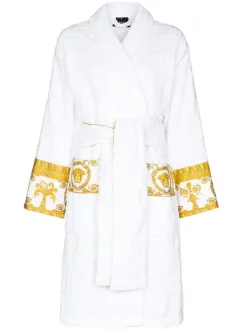 Versace Peignoir à Imprimé Barocco Femme