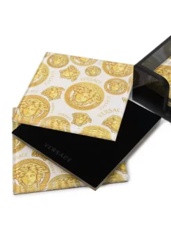 Versace Z7010 WHITE GOLD Lot De Six Sous-verres à Logo Medusa Femme -Pas Cher Versace Boutique 17510887 36367744 600