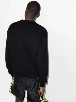 ( Nouvelle Collection ) Versace 1B000 BLACK Sweat à Logo Brodé Homme -Pas Cher Versace Boutique 17514245 37525915 600