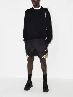 ( Nouvelle Collection ) Versace 1B000 BLACK Sweat à Logo Brodé Homme -Pas Cher Versace Boutique 17514245 37527463 600