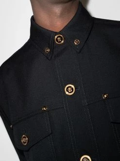 ( Access Edit ) Versace Veste à Boutons à Logo 1B000 BLACK -Pas Cher Versace Boutique 17514259 37657359 600