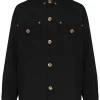 ( Access Edit ) Versace Veste à Boutons à Logo 1B000 BLACK