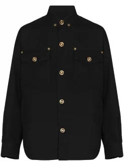 ( Access Edit ) Versace Veste à Boutons à Logo 1B000 BLACK