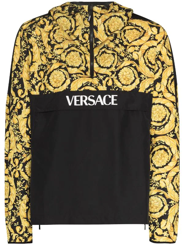 Versace Veste De Sport à Imprimé Barocco 5B010 BLACK PRINT 1 Versace Veste De Sport à Imprimé Barocco 5B010 BLACK PRINT