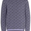( Nouvelle Collection ) Versace 5L160 ORCHID BLACK Pull à Motif Greca Signatre Homme