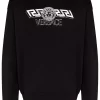 ( Nouvelle Collection ) Versace 1B000 BLACK Sweat En Coton à Logo Imprimé Homme
