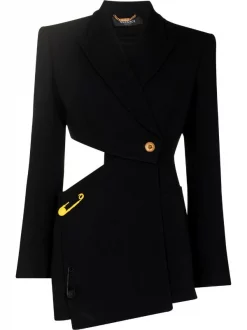 ( Nouvelle Collection ) Versace 1B000 Blazer Safety Pin à Découpes Femme