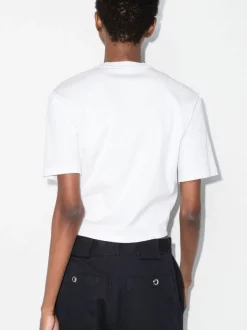 ( Nouvelle Collection ) Versace T-shirt Crop à Détail D'épingle 2W070 -Pas Cher Versace Boutique 17536163 39552267 600