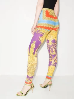 ( Nouvelle Collection ) Versace 5L290 Legging à Imprimé Medusa Renaissance Femme -Pas Cher Versace Boutique 17536239 39570161 600