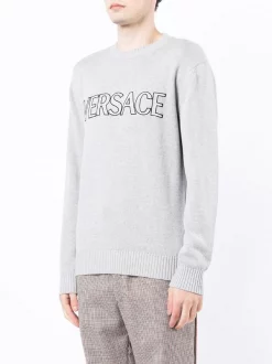 ( Nouvelle Collection ) Versace Pull à Logo Imprimé 1E090 -Pas Cher Versace Boutique 17546901 38356296 600