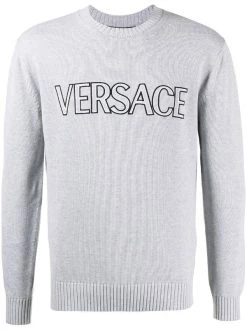 ( Nouvelle Collection ) Versace Pull à Logo Imprimé 1E090