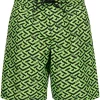 ( Nouvelle Collection ) Versace Short De Bain Greca à Logo Imprimé 5G110