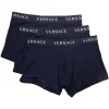 Versace Lot De Trois Boxers à Bande Logo A9A3