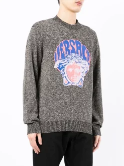 ( Nouvelle Collection ) Versace Pull à Logo En Jacquard Homme -Pas Cher Versace Boutique 17547233 37351816 600