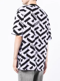 ( Nouvelle Collection ) Versace T-shirt à Imprimé La Greca 5L160 -Pas Cher Versace Boutique 17547264 38356332 600