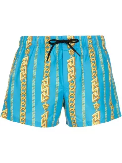 ( Nouvelle Collection ) Versace Short De Bain à Imprimé Chaîne Homme