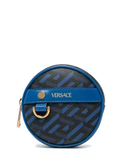 ( Nouvelle Collection ) Versace 5U48V Pochette La Greca à Design Rond Homme