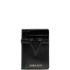 ( Nouvelle Collection ) Versace 1B00V Porte-cartes En Cuir à Logo Embossé Homme