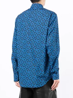 ( Nouvelle Collection ) Versace 5U290 Chemise Boutonnée à Logo Homme -Pas Cher Versace Boutique 17547384 37351833 600