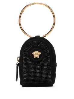 ( Nouvelle Collection ) Versace 1B00V Sac Cabas En Daim à Plaque Medusa Femme