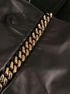 ( Nouvelle Collection ) Versace Robe Courte En Cuir à Détail De Chaîne 1B000 -Pas Cher Versace Boutique 17547717 39021765 600