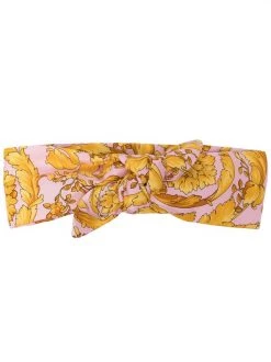 ( Nouvelle Collection ) Versace Bandeau Barocco En Soie Femme