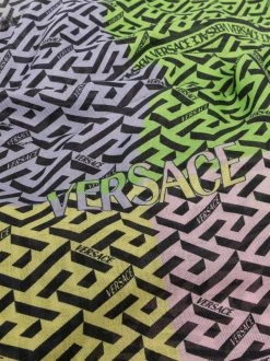 ( Nouvelle Collection ) Versace écharpe Imprimée La Greca à Bords Francs 5X060 -Pas Cher Versace Boutique 17547757 37351835 600