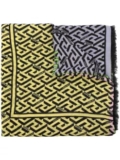 ( Nouvelle Collection ) Versace écharpe Imprimée La Greca à Bords Francs 5X060