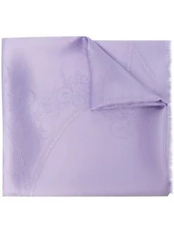 ( Nouvelle Collection ) Versace 1L720 Foulard En Soie Coupe Des Dieux En Jacquard Femme