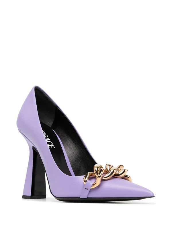 ( Nouvelle Collection ) Versace 1L72V Escarpins à Détail De Chaîne 105 Mm Femme 2 ( Nouvelle Collection ) Versace 1L72V Escarpins à Détail De Chaîne 105 Mm Femme – Image 2