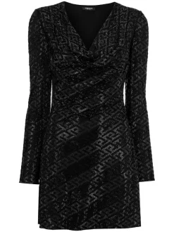 ( Nouvelle Collection ) Versace Robe à Ornements En Cristal Femme