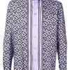 ( Nouvelle Collection ) Versace 5L160 Chemise En Soie à Imprimé Greca Homme