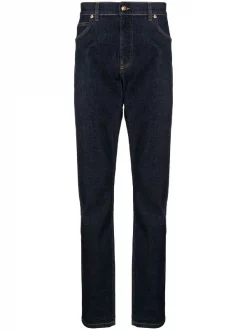 Versace 1D100 Jean Droit à Taille Haute Homme