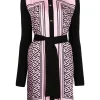 ( Nouvelle Collection ) Versace Robe En Maille à Motif Greca Femme