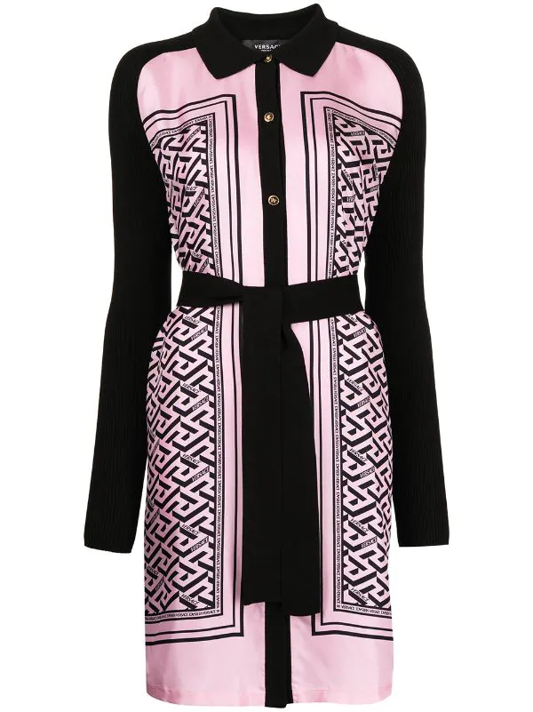 ( Nouvelle Collection ) Versace Robe En Maille à Motif Greca Femme 1 ( Nouvelle Collection ) Versace Robe En Maille à Motif Greca Femme