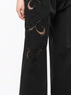 ( Nouvelle Collection ) Versace Pantalon Droit Strassé à Découpes Femme -Pas Cher Versace Boutique 17548395 37457510 600