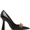 ( Nouvelle Collection ) Versace Escarpins à Détail De Chaîne 105 Mm 1B00V