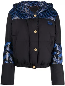 Versace Doudoune à Imprimé La Greca Femme
