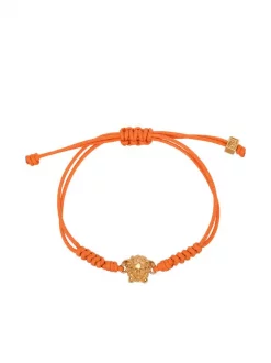 ( Nouvelle Collection ) Versace Bracelet En Corde à Breloque Medusa 1O42V ORANGE