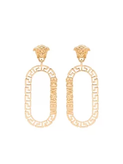 ( Nouvelle Collection ) Versace Boucles D'oreilles Pendantes Medusa Femme