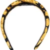 Versace Serre-tête En Soie à Imprimé Baroque A7900 Gold + Print