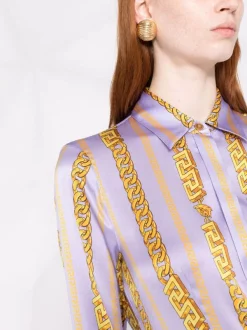 ( Nouvelle Collection ) Versace Blouse à Imprimé La Greca Femme -Pas Cher Versace Boutique 17649988 36891363 600
