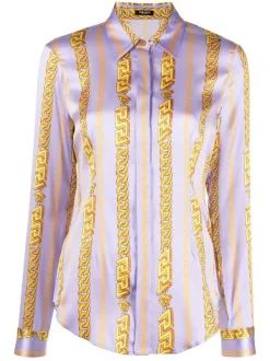 ( Nouvelle Collection ) Versace Blouse à Imprimé La Greca Femme