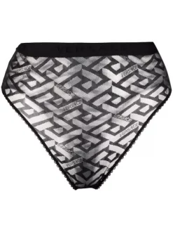 Versace Bas De Bikini à Imprimé Greca Signature Femme