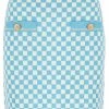 ( Nouvelle Collection ) Versace Minijupe Medusa à Carreaux 2V450 SKY+MIN