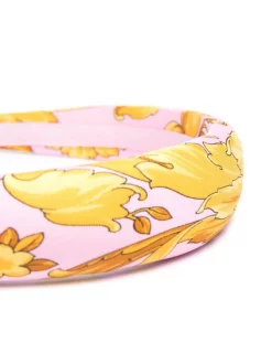 ( Nouvelle Collection ) Versace 5P220 CANDY + GOLD Serre-tête En Soie à Imprimé Baroque Femme -Pas Cher Versace Boutique 17652029 36861424 600