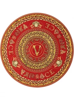 Versace MULTI Assiette à Gâteau Christmas Collection Virtus Holiday Femme