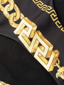 ( Nouvelle Collection ) Versace 5B000 BLACK GOLD Bas De Bikini Greca à Imprimé Chaîne Femme -Pas Cher Versace Boutique 17664409 37130994 600