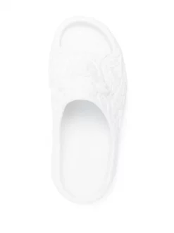 ( Nouvelle Collection ) Versace 1W000 BIANCO OTTICO Claquettes à Plaque Medusa Femme -Pas Cher Versace Boutique 17678835 38967599 600